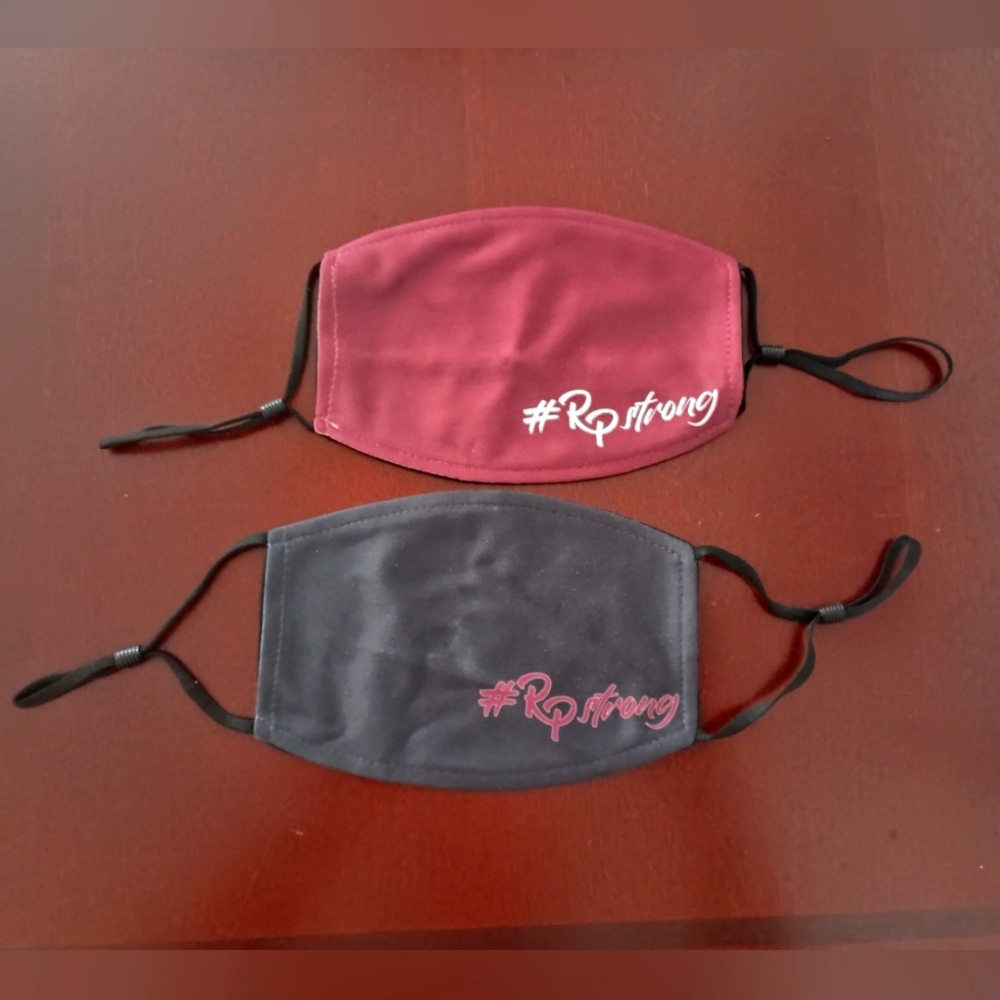 3/$10 🌟 Set Of 2 NEW Red and Gray Face Masks with Hashtag RP Strong Design